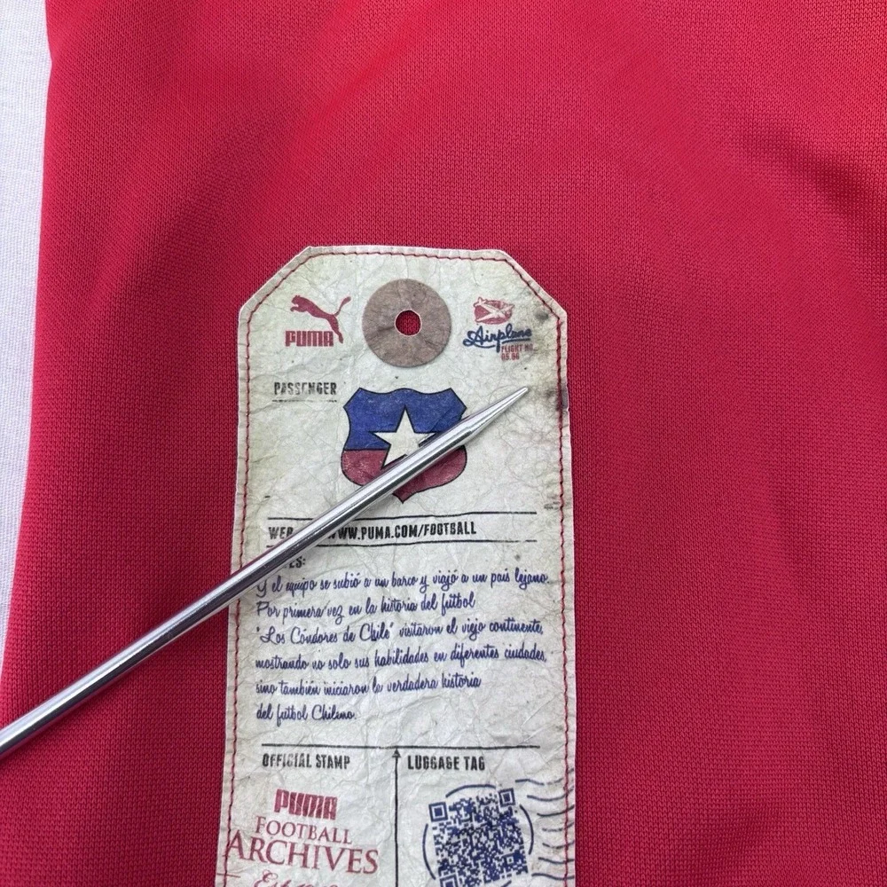 Puma Track Soccer Jacket Men M Red Blue Chile Football Texas Star Flag Logo RARE